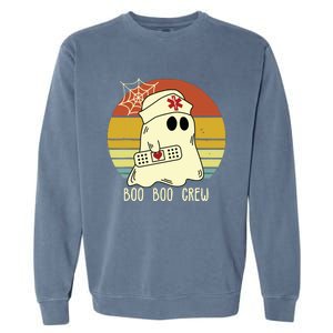 Boo Boo Crew Nurse Shirts Halloween Nurse Shirts For Women Garment-Dyed Sweatshirt