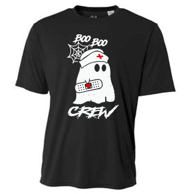 Boo Boo Crew Nurse Ghost Funny Halloween Costume Gift Cooling Performance Crew T-Shirt