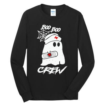 Boo Boo Crew Nurse Ghost Funny Halloween Costume Gift Tall Long Sleeve T-Shirt