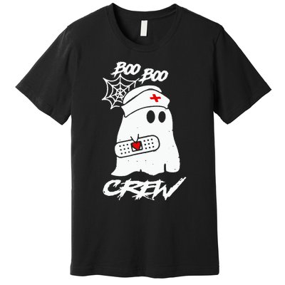 Boo Boo Crew Nurse Ghost Funny Halloween Costume Gift Premium T-Shirt