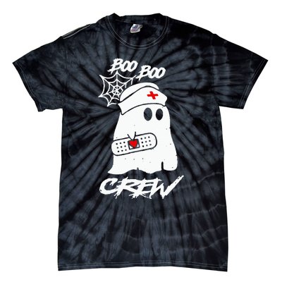 Boo Boo Crew Nurse Ghost Funny Halloween Costume Gift Tie-Dye T-Shirt