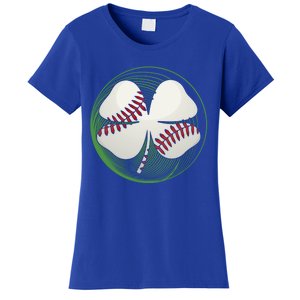 Baseball Ball Clover Shamrock Ireland Saint Patrick Day Funny Gift Women's T-Shirt