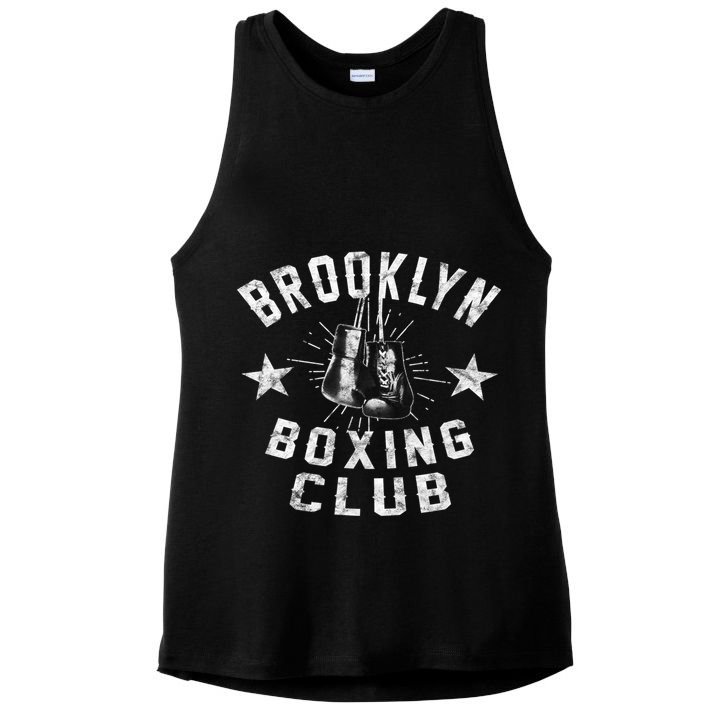 Brooklyn Boxing Club Vintage Distressed Boxing Gift Ladies PosiCharge Tri-Blend Wicking Tank
