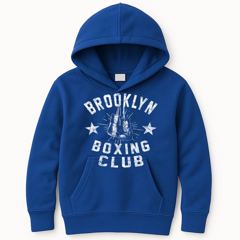 Brooklyn Boxing Club Vintage Distressed Boxing Gift Kids Hoodie