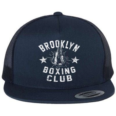 Brooklyn Boxing Club Vintage Distressed Boxing Gift Flat Bill Trucker Hat