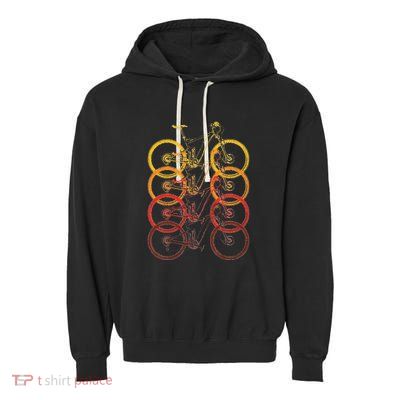 Bicycling Biker Cyclist Athlete Gift Bicycle Garment-Dyed Fleece Hoodie