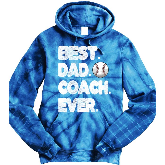 Best Baseball Coach Dad Baseball Coach Father Great Gift Tie Dye Hoodie