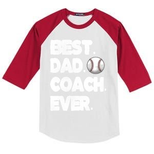 Best Baseball Coach Dad Baseball Coach Father Great Gift Kids Colorblock Raglan Jersey