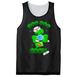 Boo Boo Crew Nurse St PatrickS Day Shamrock Face Mask Nurse Mesh Reversible Basketball Jersey Tank