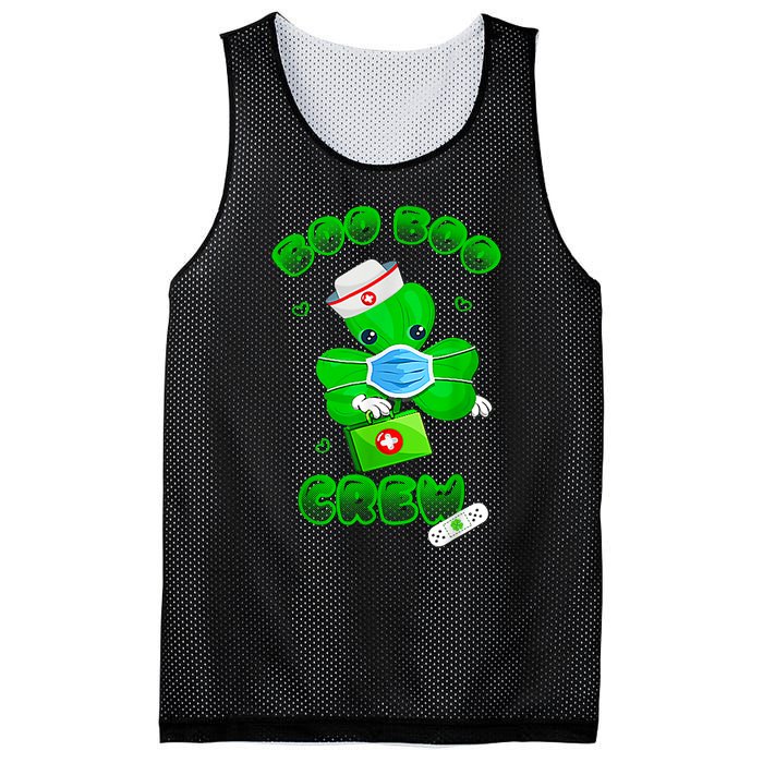 Boo Boo Crew Nurse St PatrickS Day Shamrock Face Mask Nurse Mesh Reversible Basketball Jersey Tank