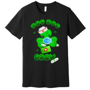 Boo Boo Crew Nurse St PatrickS Day Shamrock Face Mask Nurse Premium T-Shirt