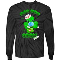 Boo Boo Crew Nurse St PatrickS Day Shamrock Face Mask Nurse Tie-Dye Long Sleeve Shirt