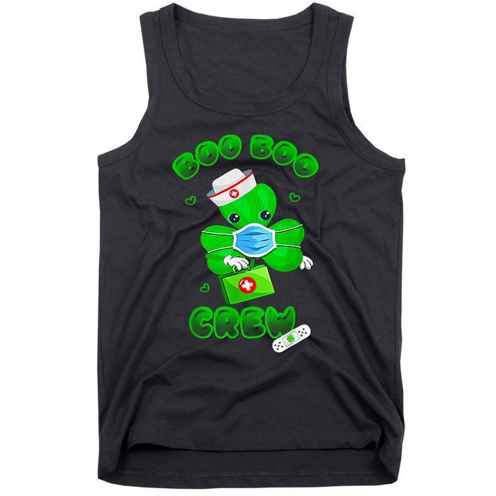 Boo Boo Crew Nurse St PatrickS Day Shamrock Face Mask Nurse Tank Top