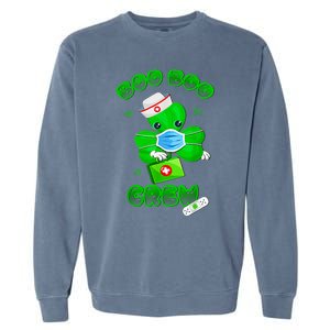 Boo Boo Crew Nurse St PatrickS Day Shamrock Face Mask Nurse Garment-Dyed Sweatshirt