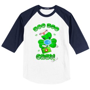 Boo Boo Crew Nurse St PatrickS Day Shamrock Face Mask Nurse Baseball Sleeve Shirt