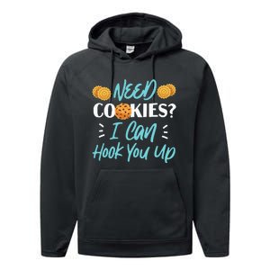 Bake Baking Cookie Need Cookies I Can Hook You Up Performance Fleece Hoodie