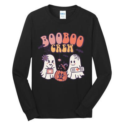 Boo Boo Crew Ghost Doctor Paramedic EMT Nurse Halloween Tall Long Sleeve T-Shirt