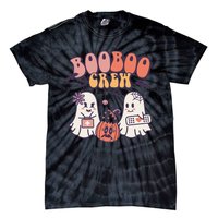 Boo Boo Crew Ghost Doctor Paramedic EMT Nurse Halloween Tie-Dye T-Shirt