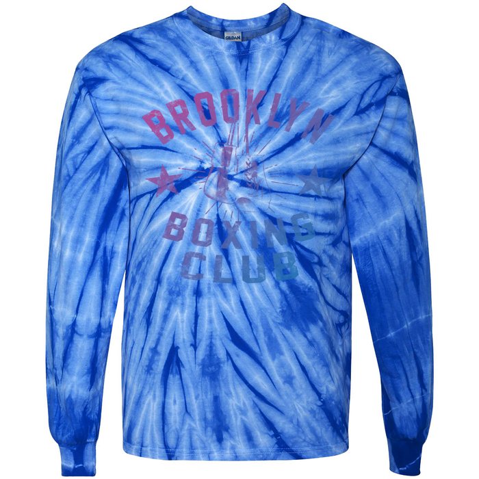 Brooklyn Boxing Club Vintage Distressed Boxing Gift Tie-Dye Long Sleeve Shirt