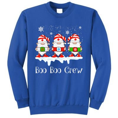 Boo Boo Crew Nurse Christmas Cute Garden Gnomes Nursing Xmas Gift Sweatshirt