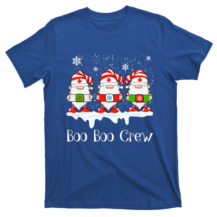 Boo Boo Crew Nurse Christmas Cute Garden Gnomes Nursing Xmas Gift T-Shirt