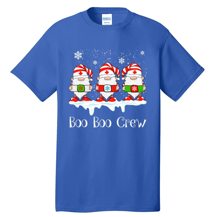 Boo Boo Crew Nurse Christmas Cute Garden Gnomes Nursing Xmas Gift Tall T-Shirt