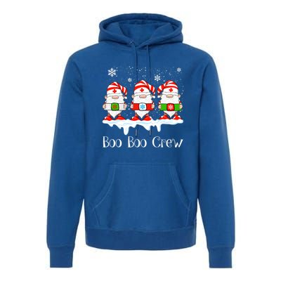 Boo Boo Crew Nurse Christmas Cute Garden Gnomes Nursing Xmas Gift Premium Hoodie