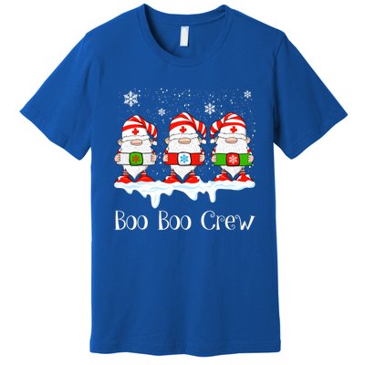 Boo Boo Crew Nurse Christmas Cute Garden Gnomes Nursing Xmas Gift Premium T-Shirt