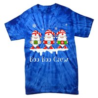 Boo Boo Crew Nurse Christmas Cute Garden Gnomes Nursing Xmas Gift Tie-Dye T-Shirt