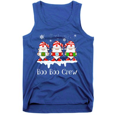 Boo Boo Crew Nurse Christmas Cute Garden Gnomes Nursing Xmas Gift Tank Top