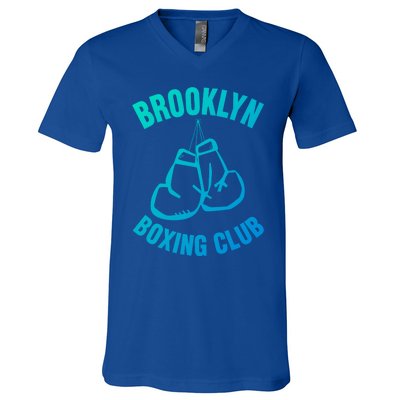 Brooklyn Boxing Club Hanging Gloves Gift Great Gift V-Neck T-Shirt