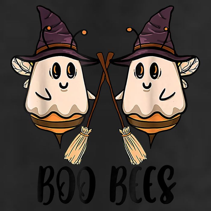 Boo Bees Couples Witch Halloween Costume Ghost Funny 7 Panel Mesh Trucker Snapback Hat