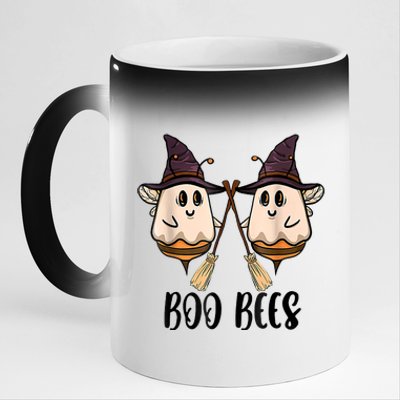 Boo Bees Couples Witch Halloween Costume Ghost Funny 11oz Black Color Changing Mug