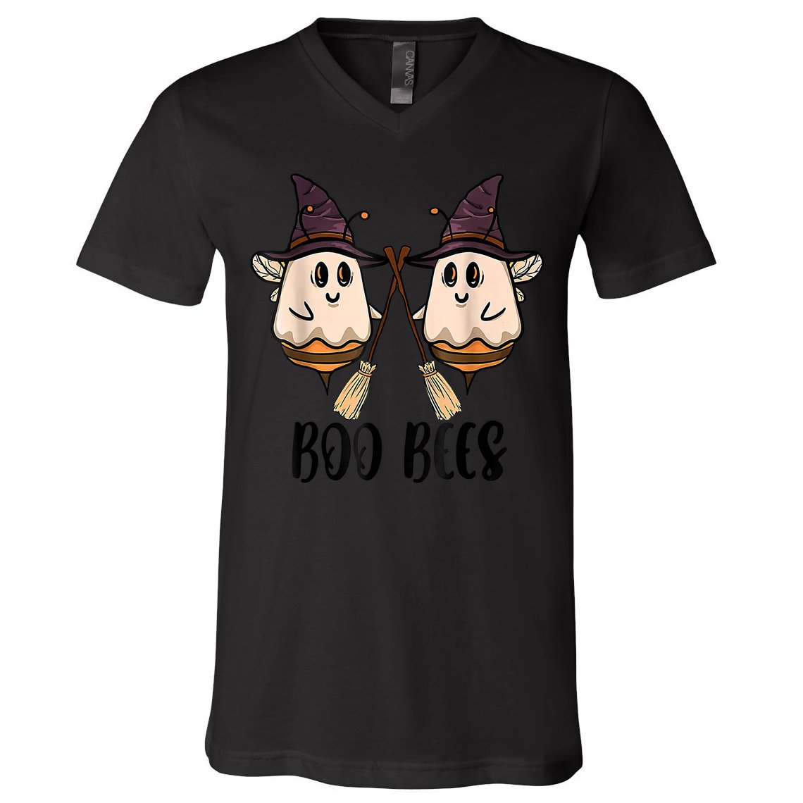 Boo Bees Couples Witch Halloween Costume Ghost Funny V-Neck T-Shirt