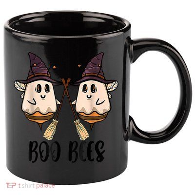 Boo Bees Couples Witch Halloween Costume Ghost Funny 11oz C Handle Ceramic Mug