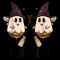 Boo Bees Couples Witch Halloween Costume Ghost Funny Visor