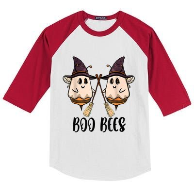 Boo Bees Couples Witch Halloween Costume Ghost Funny Kids Colorblock Raglan Jersey