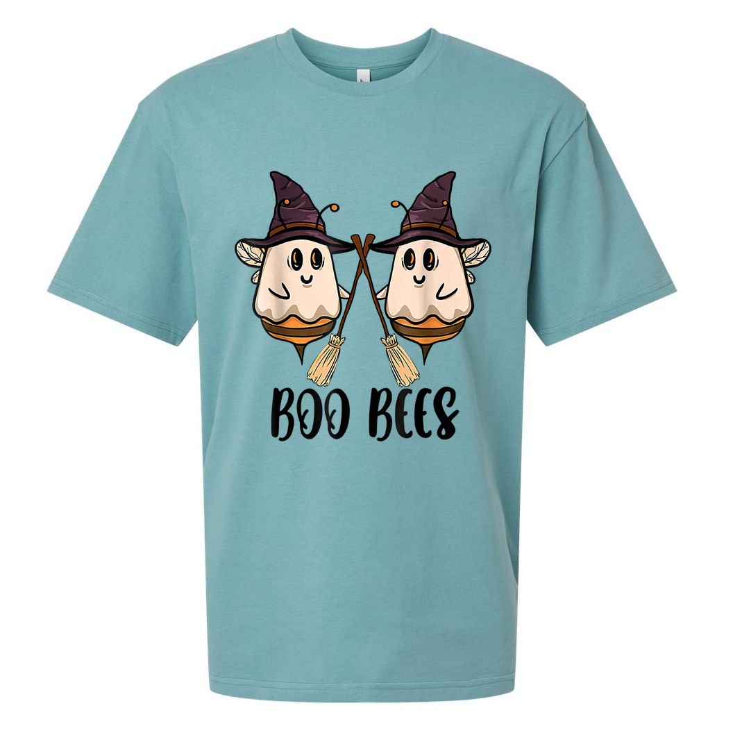 Boo Bees Couples Witch Halloween Costume Ghost Funny Sueded Cloud Jersey T-Shirt