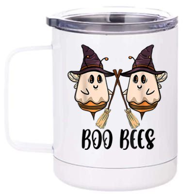 Boo Bees Couples Witch Halloween Costume Ghost Funny 12 oz Stainless Steel Tumbler Cup