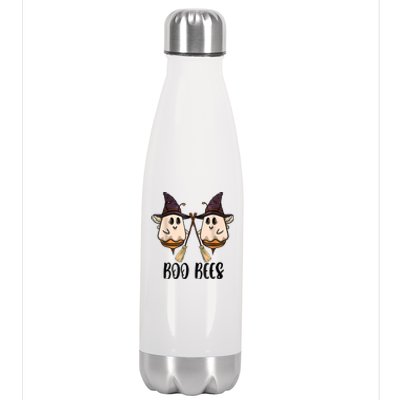 Boo Bees Couples Witch Halloween Costume Ghost Funny Stainless Steel Insulated Water Bottle