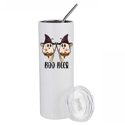 Boo Bees Couples Witch Halloween Costume Ghost Funny Stainless Steel Tumbler