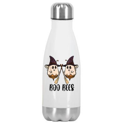 Boo Bees Couples Witch Halloween Costume Ghost Funny Stainless Steel Insulated Water Bottle