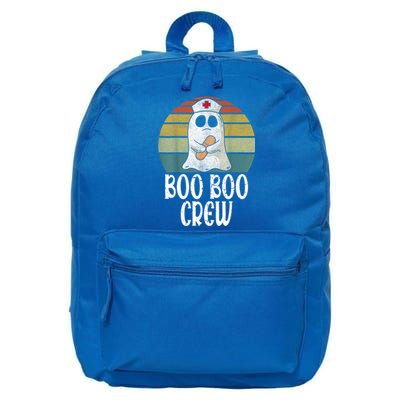 Boo Boo Crew Nurse Distressed Retro Vintage Ghost Halloween Cute Gift 16 in Basic Backpack