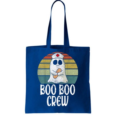 Boo Boo Crew Nurse Distressed Retro Vintage Ghost Halloween Cute Gift Tote Bag