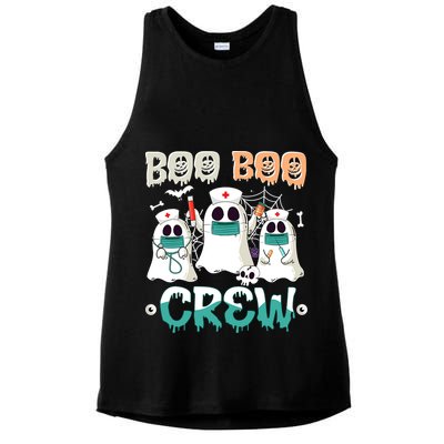 Boo Boo Crew Halloween Ghost Nursing Nurse Ladies PosiCharge Tri-Blend Wicking Tank
