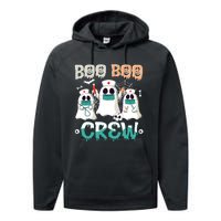 Boo Boo Crew Halloween Ghost Nursing Nurse Performance Fleece Hoodie