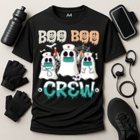 Boo Boo Crew Halloween Ghost Nursing Nurse Cooling Performance Crew T-Shirt