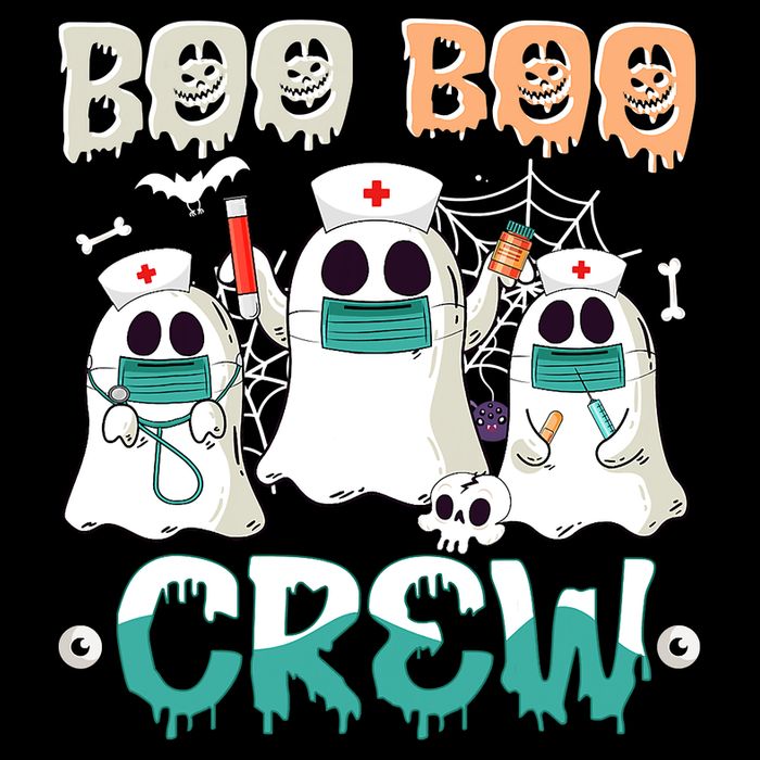 Boo Boo Crew Halloween Ghost Nursing Nurse Cooling Performance Crew T-Shirt