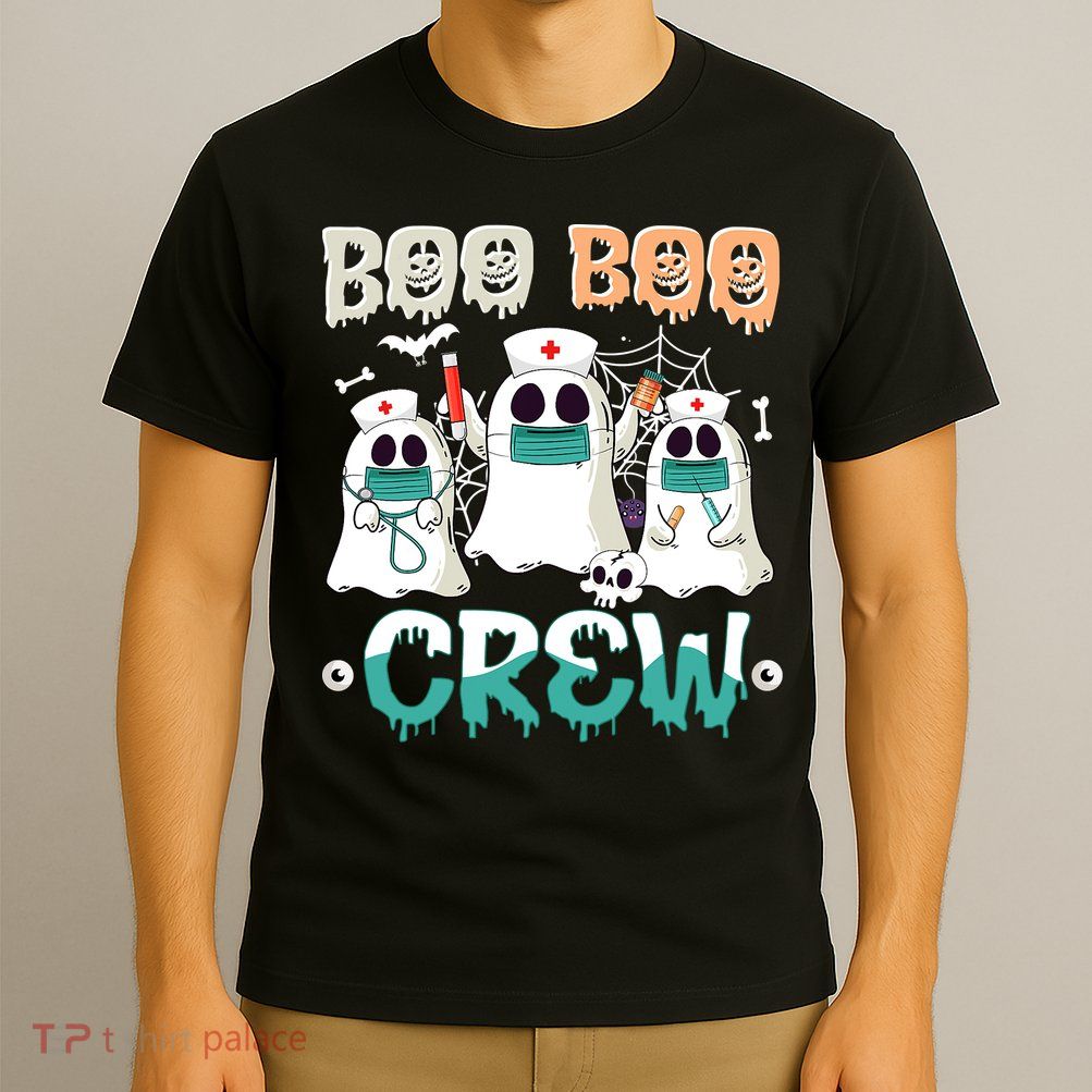 Boo Boo Crew Halloween Ghost Nursing Nurse T-Shirt