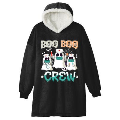 Boo Boo Crew Halloween Ghost Nursing Nurse Hooded Wearable Blanket